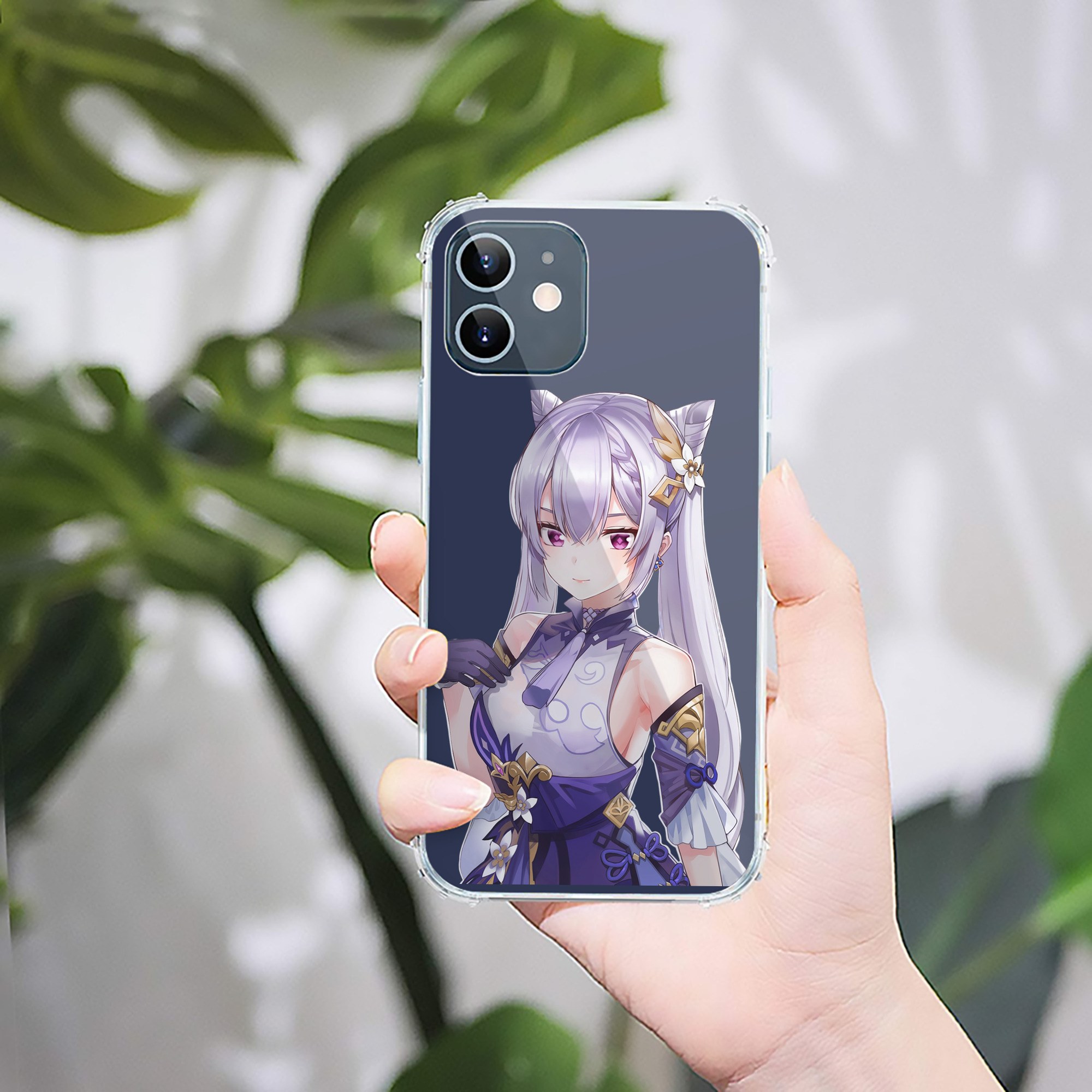 げんし神 刻晴 こくせい genshin Kokusei 【iPhone 12シリーズ対応】透明スマホケース（クリアソフトケース）